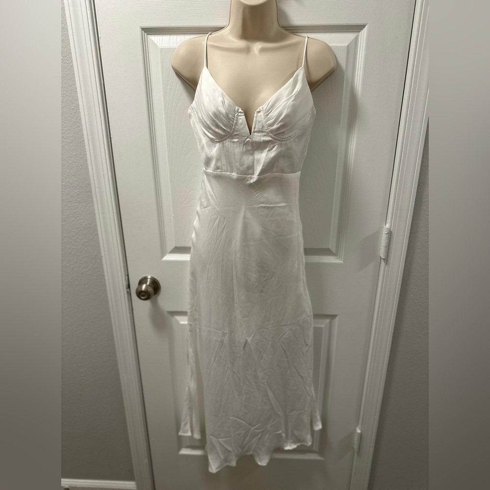 Cream Spaghetti Strap Slip Dress for Brides